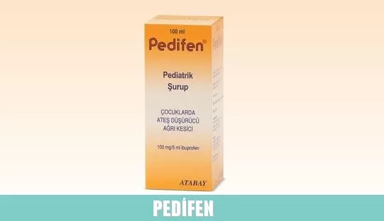 Pedifen Şurup için yaş aralığı bebekler ve 6 aydan büyük çocuklardır. Ayrıca 7 kg'ın altındaki bebeklerde kullanılması önerilmez. Pediatrik şurup Pedifen, içerdiği ibuprofen nedeniyle antiinflamatuar yani NSAID sınıfına giren